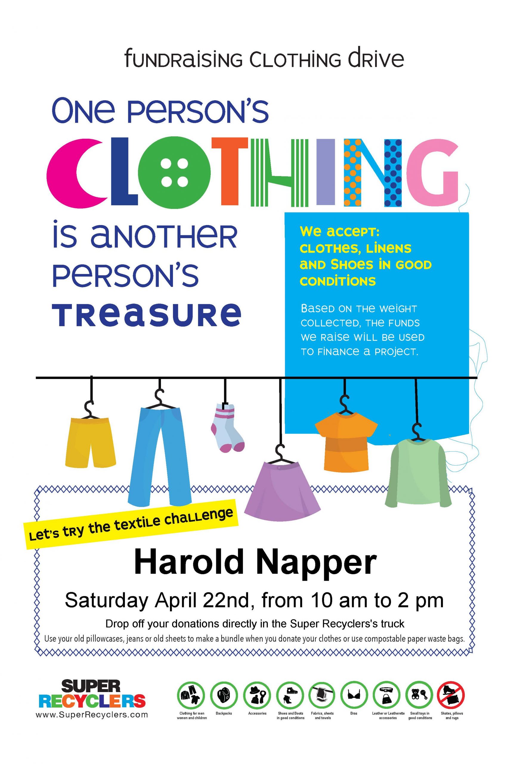 HN Fundraising Clothing Drive Riverside School Board